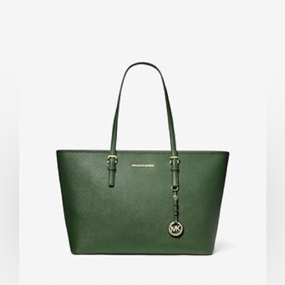 Jet Set Medium Saffiano Leather Top-Zip Tote Bag